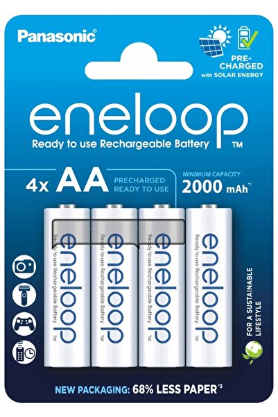 NO BRAND Încărcător de baterii AA AAA + 4x Panasonic Eneloop AA 2000mAh