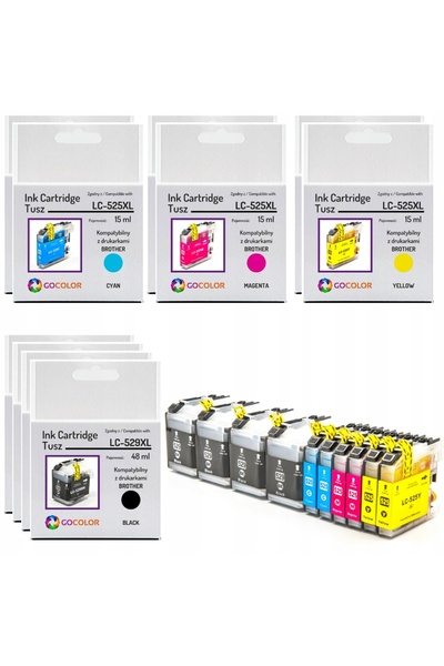 NO BRAND NOWY 10x pentru Brother LC529XL LC-525XL cerneală DCP-J100 DCP-J105 ...