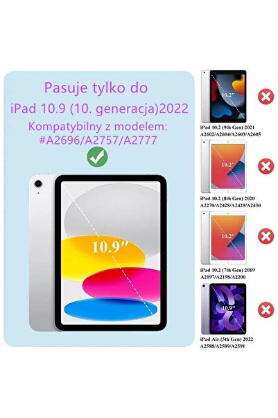 NO BRAND Husă și tastatură pentru Apple iPad 10.9 generația a 10-a 2022 / iPa...