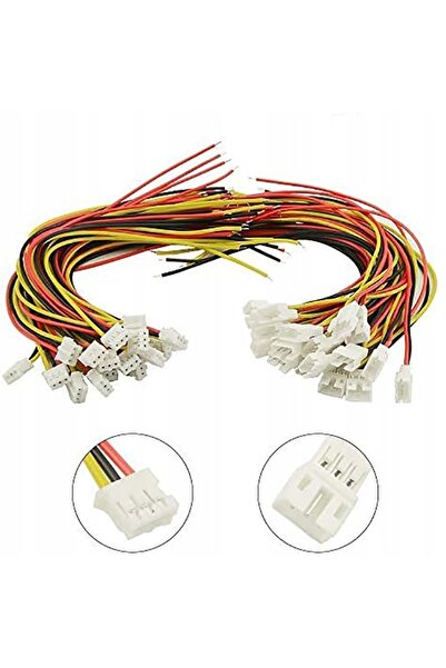 NO BRAND Conector Mini Micro 2.0 mm Ph 3P cu fire de 15cm, 100 bucăți
