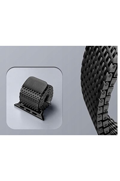 NO BRAND Brățară neagră Fullmossa pentru Apple Watch Se2 8/7/6/5/4/3 38/40/41...