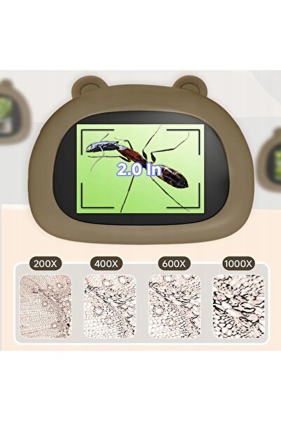 NO BRAND Microscop digital LED cu ecran HD de 2 inch, 1000X, USB, educațional...