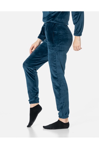 NO BRAND Dres Set de damă din velur, pantaloni și hanorac 3707-3 S