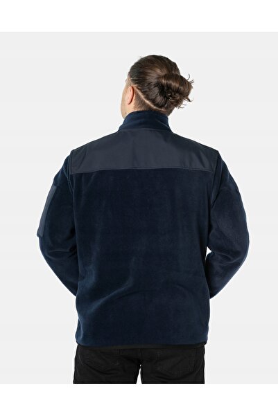 NO BRAND Hanorac din fleece călduros și larg pentru bărbați, cu fermoar exten...