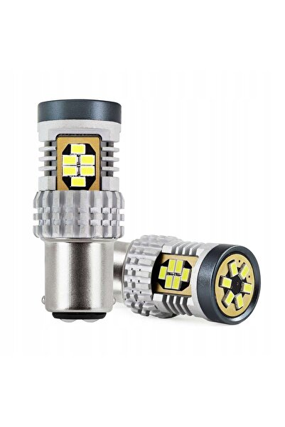 NO BRAND 2 buc. Bec LED Canbus P21 5W 3020 Bay15D Alb 12V 24V Amio-02798