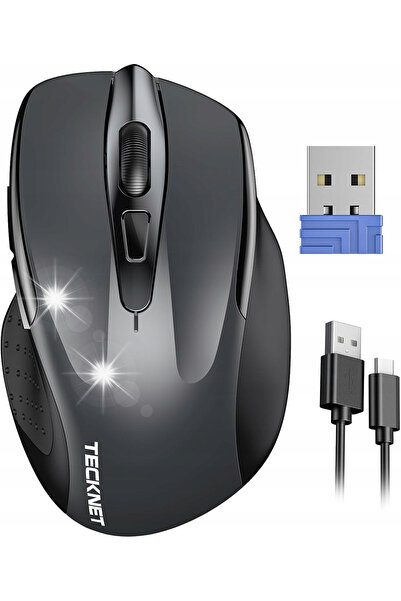NO BRAND Mouse optic ergonomic wireless 4800 Dpi Tecknet Tk-Ms009