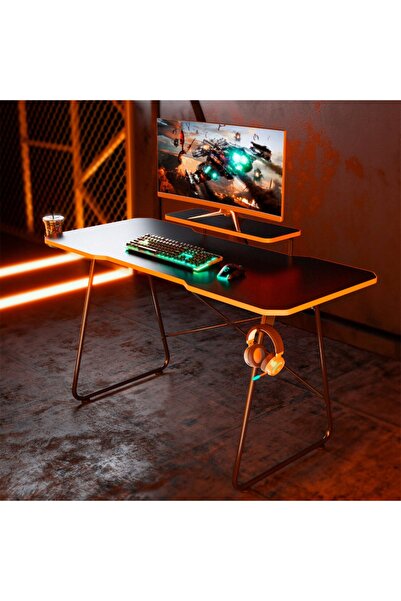 NO BRAND Birou de gaming Maclean cu raft pentru monitor 170 Rs