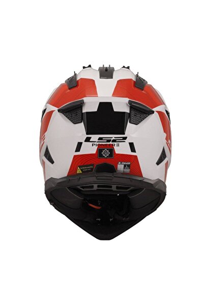 NO BRAND Casca ls2 mx702 pioneer ii hill alb roșu omologare 22.06