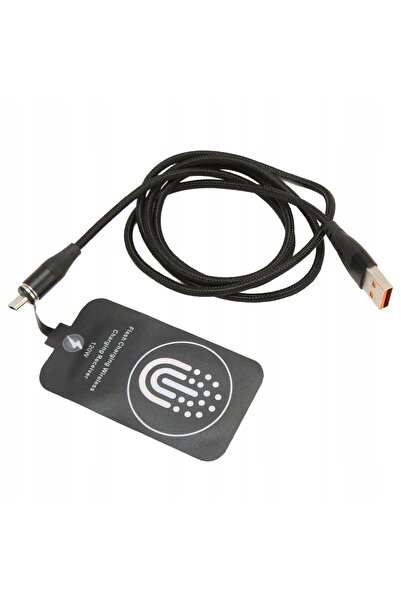 NO BRAND Adaptor wireless Qi USB-C receptor de încărcare inductivă 10W