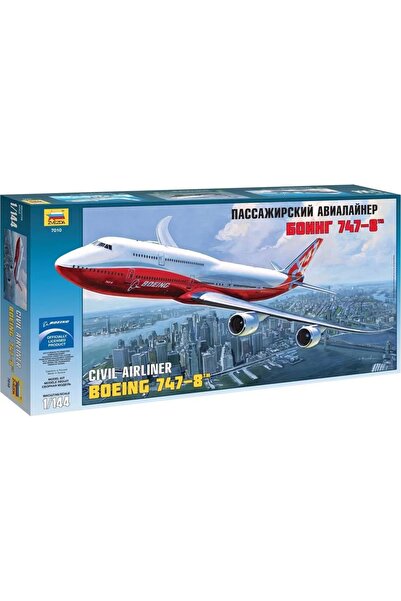NO BRAND Zvezda 7010 model de avion de pasageri Boeing 747-8 pentru lipire 1/...