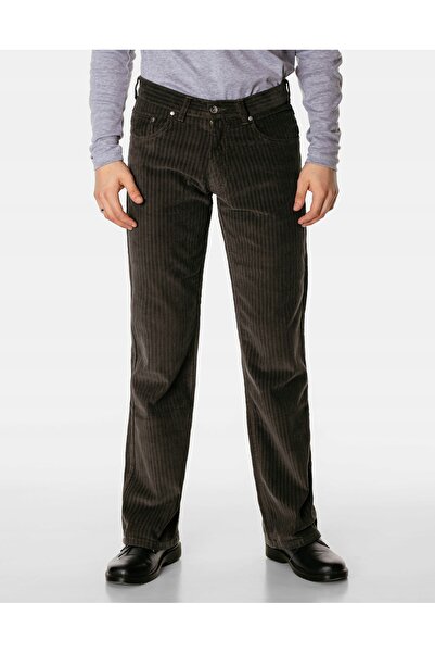 NO BRAND Pantaloni călduroși din catifea reiată pentru bărbați, din bumbac, C...