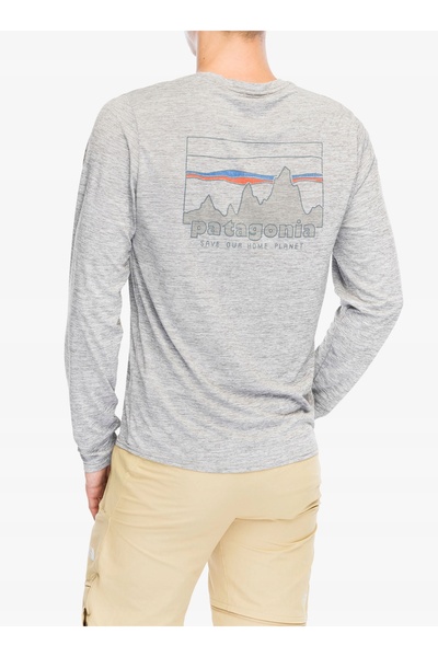NO BRAND Tricou Patagonia pentru cățărare, bărbați, cu mânecă lungă, cu impri...