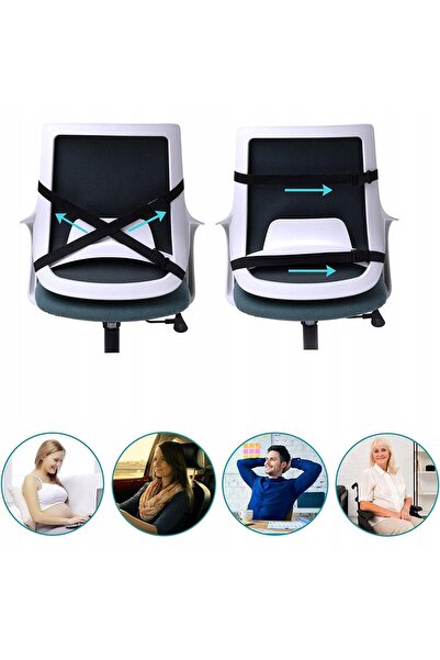 NO BRAND Pernă ergonomică de suport lombar pentru scaun auto și de birou