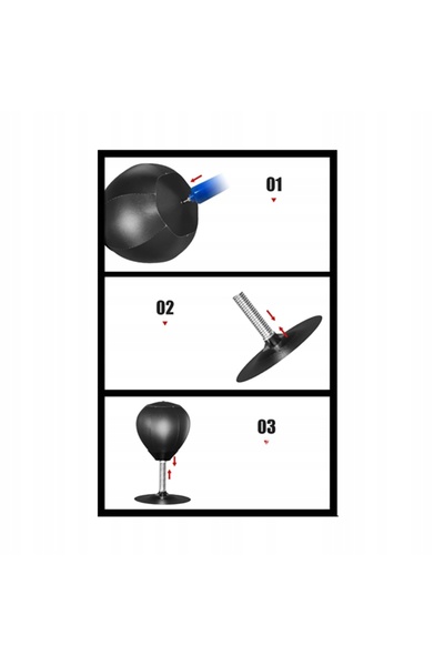 NO BRAND Minge de box cu ventuză antistres pentru antrenament reflex