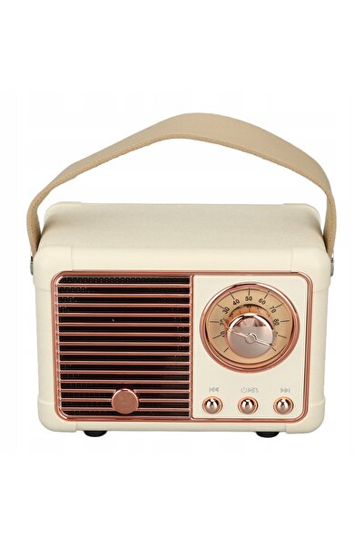 NO BRAND Radio retro de bucătărie, mobil, Bluetooth, vintage, portabil, alb