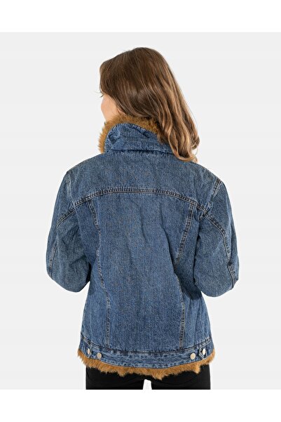 NO BRAND Geacă călduroasă Katana Jeans cu căptușeală de blană R L