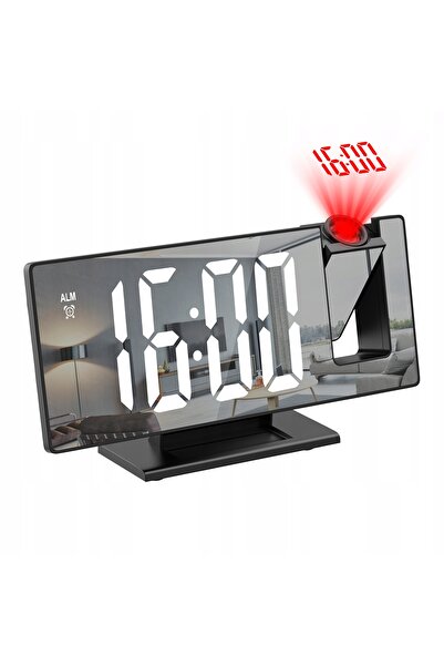 Renew Force Ceas cu alarmă electronic digital cu proiector LED, oglindă și te...