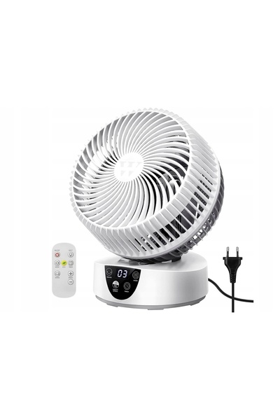 NO BRAND Ventilator de masă Collen alb, cu telecomandă