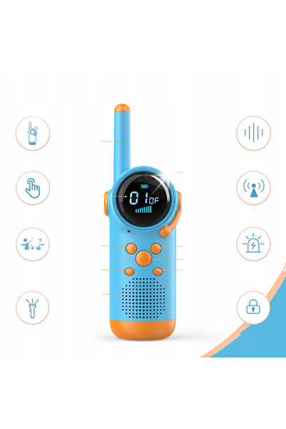NO BRAND 2X Radio cu unde scurte Walkie Talkie cu rază lungă de acțiune + Lan...