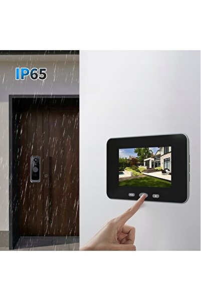 NO BRAND Sonerie video wireless HD 1080p albă cu interfon de 4 inch