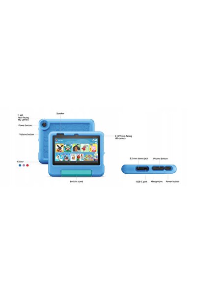 NO BRAND Tabletă Fire 7 Kids, pentru copii de la 3 la 7 ani, 32 GB
