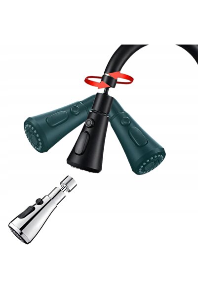 NO BRAND Prelungitor pentru robinet de bucătărie cu 3 moduri, adaptor aerator