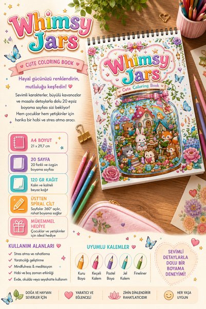 Runrux صفحات تلوين وهمية الطابع من Whimsy Jars |   20 صفحة |   120 جرام ورق سميك |