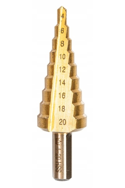 richmann Set de 3 burghie conice în trepte din titan, pentru metal, de 4-32MM...