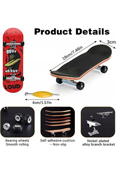 NO BRAND SKATEBOARD PENTRU DEGETE MINI FINGERBOARD DIN LEMN DE ARBORE DE MAPL...