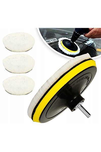 AMIO 3 bureți pentru blană + 3 bureți de lustruit de 150 mm, set pentru borma...