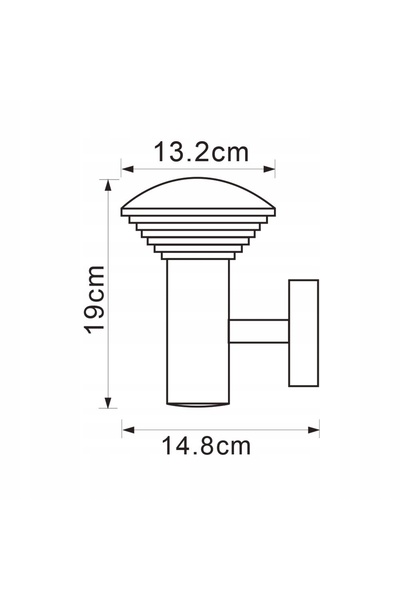 NO BRAND Lampă de grădină LED 7W lumină caldă 3200K 500lm aplică de perete OR...