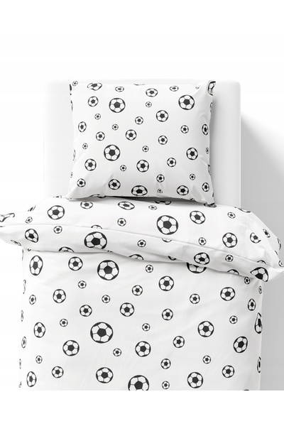NO BRAND Lenjerie de pat din bumbac pentru copii 140X200 Xoxo 4932A Fotbal