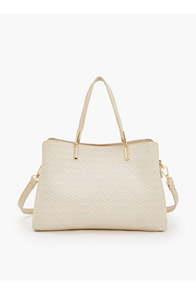 Flora Bella by Shoexpress Monogram Print Tote Bag with Detachable Strap