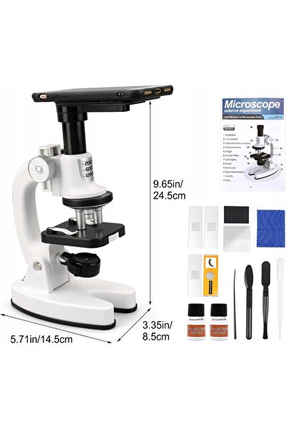 NO BRAND 1200X Kit Microscop Științific pentru Copii, Jucărie Școlară, Cadou
