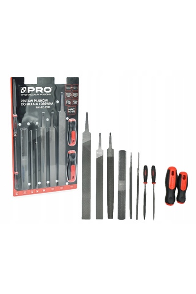 NO BRAND Set de 10 pile pentru lemn și metal cu mâner interschimbabil