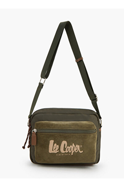 Lee Cooper Suede Crossbody Bag with Front Pocket
