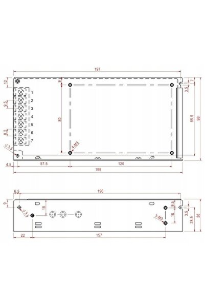 NO BRAND Sursă de alimentare cu tensiune dublă 12V CC 4A, 24V CC 2.2A