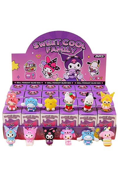 Choice1 1box 24pcs Sanrio Blind Box Doll Pendant Keychain Cute Anime Figure T...