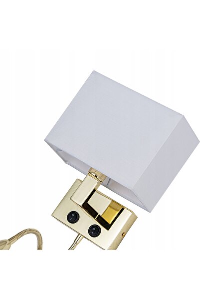 NO BRAND Aplică de perete cu întrerupător, cu lumină de citit LED, auriu, E14
