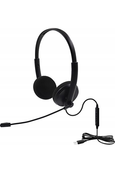 NO BRAND Căști cu microfon cu fir USB pentru apeluri Skype, Teams și conferințe