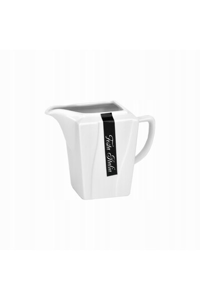 NO BRAND Set de servire din porțelan, căni de cafea și ceai, albe, Viva, 23 p...