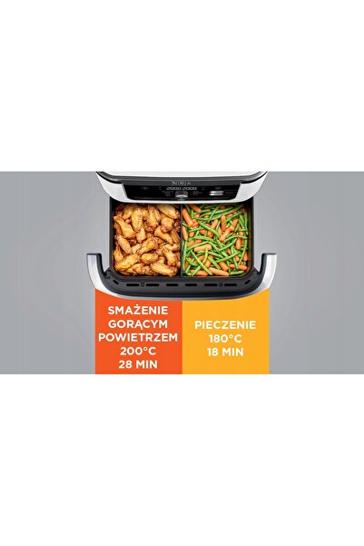 NO BRAND Friteuză cu aer cald Ninja AF500EUWH 2470W 10.4L 2 compartimente XL