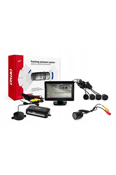AMIO Kit senzori de parcare TFT01 4.3 " cu cameră HD-301-IR, 4 senzori, negru