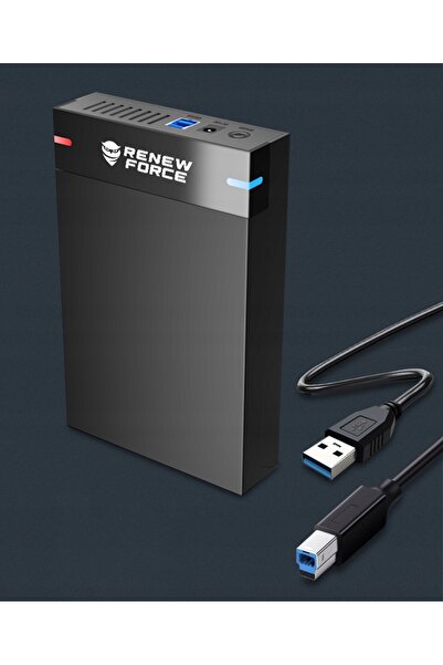 Renew Force Carcasă pentru disc de 3.5'' SATA I II III, USB 3.0 Super Speed, ...