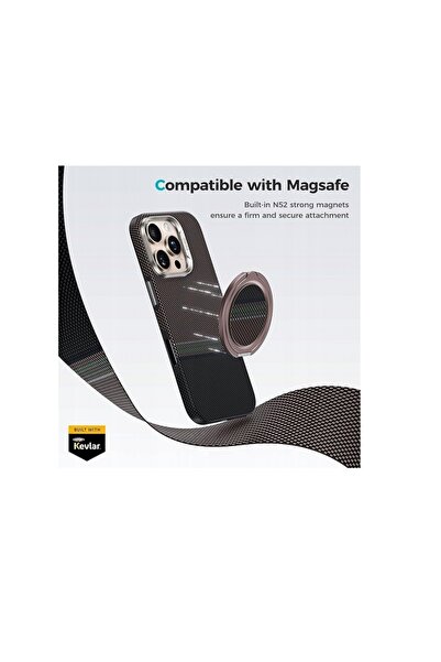 NO BRAND Benks Magnetic Phone Grip Uchwyt Ring Magsafe 360 Kevlar auriu colorat