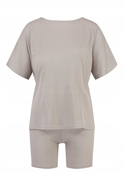 NO BRAND Set supradimensionat Brudny Fiolet, tricou și pantaloni scurți, Booh...