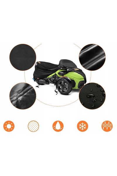 NO BRAND Husă impermeabilă mare și protectoare pentru tricicletă și motocicle...