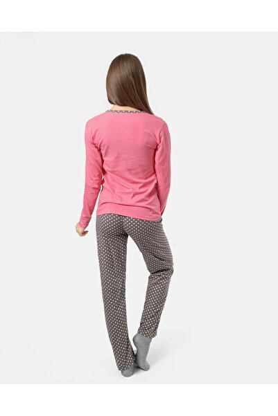 NO BRAND Pijama subțire de damă, cu bluză cu mânecă lungă și pantaloni lungi,...