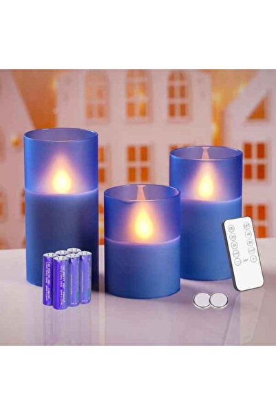 NO BRAND Set de lumânări decorative electrice LED, 3 bucăți (L, XL, XXL), cu ...