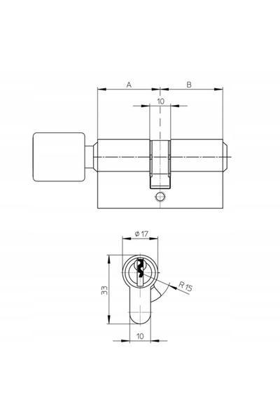 NO BRAND Lob Ares Wg54 Insert 45g/40 cu buton din alamă